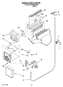 ICEMAKER PARTS, OPTIONAL PARTS (NOT INCLUDED) Diagram and Parts List for RS25CFXTQ01  Roper Refrigerator