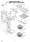 FREEZER LINER PARTS Diagram and Parts List for GC5THEXNT01  Whirlpool Refrigerator