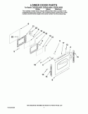 LOWER DOOR PARTS Diagram and Parts List for GGE350LWQ00  Whirlpool Range