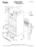 CABINET PARTS Diagram and Parts List for GX2SHBXVY07  Whirlpool Refrigerator