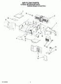 AIR FLOW PARTS Diagram and Parts List for MH1160XSS3  Whirlpool Microwave
