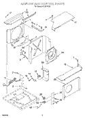 AIR FLOW AND CONTROL Diagram and Parts List for ACQ214XJ0  Whirlpool Air Conditioner
