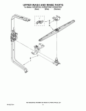 UPPER WASH AND RINSE PARTS Diagram and Parts List for KUDE45CVBL3  KitchenAid Dishwasher