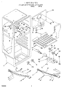 LINER, LIT/OPTIONAL Diagram and Parts List for RT14WKYGW01  Roper Refrigerator