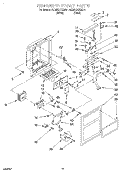 DISPENSER FRONT Diagram and Parts List for 6ED25DQXDW01  Whirlpool Refrigerator