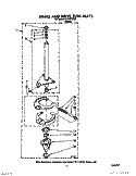 BRAKE AND DRIVE TUBE Diagram and Parts List for AL2121WW0  Whirlpool Washer