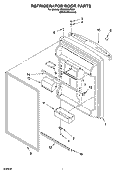 REFRIGERATOR DOOR PARTS Diagram and Parts List for IR2MHMXRS01  Whirlpool Refrigerator