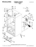 CABINET PARTS Diagram and Parts List for KFIS20XVBL6  KitchenAid Refrigerator