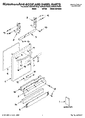 DOOR AND PANEL PARTS Diagram and Parts List for KUDI02CRWH0  KitchenAid Dishwasher