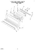 CONTROL PANEL, LITERATURE Diagram and Parts List for KEBI271BWH2  KitchenAid Wall Oven