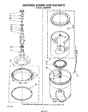 AGITATOR, BASKET AND TUB Diagram and Parts List for LA5500XTG0  Whirlpool Washer