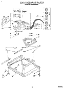 MACHINE BASE Diagram and Parts List for 3LA5580XSN3  Whirlpool Washer