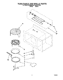 TURN TABLE AND GRILLE Diagram and Parts List for MG3090XBB0  Whirlpool Microwave