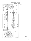 GEARCASE Diagram and Parts List for LSR8433KT0  Whirlpool Washer