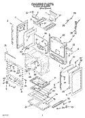 CHASSIS PARTS Diagram and Parts List for GS445LEMS0  Whirlpool Range