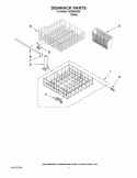 DISHRACK PARTS Diagram and Parts List for IUD4000WQ0  Whirlpool Dishwasher