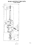 BRAKE AND DRIVE TUBE Diagram and Parts List for LA5400XMW1  Whirlpool Washer