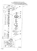 GEARCASE Diagram and Parts List for LXR7244JQ1  Whirlpool Washer