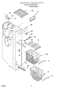 FREEZER LINER Diagram and Parts List for GD25DCXHS01  Whirlpool Refrigerator