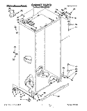 CABINET Diagram and Parts List for KSSS48DBW00  KitchenAid Refrigerator