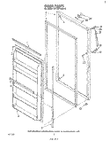 DOOR , LIT/OPTIONAL Diagram and Parts List for EV130FXKW0  Whirlpool Freezer