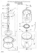 AGITATOR, BASKET AND TUB Diagram and Parts List for 8LSR6233EQ0  Whirlpool Washer
