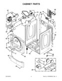 CABINET PARTS Diagram and Parts List for YWED9151YW1  Whirlpool Dryer
