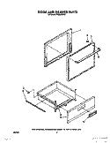 DOOR AND DRAWER Diagram and Parts List for RF3020XXW1  Whirlpool Range