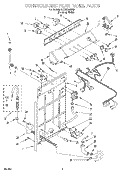 CONTROLS AND REAR PANEL Diagram and Parts List for LXR9200HQ0  Whirlpool Washer