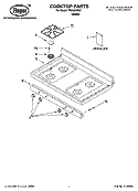 COOKTOP PARTS Diagram and Parts List for FGS325RQ1  Roper Range