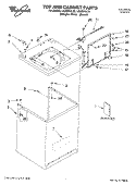 TOP AND CABINET, LITERATURE Diagram and Parts List for LSQ9510LT0  Whirlpool Washer
