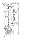 GEARCASE Diagram and Parts List for 3LA5581XYN0  Whirlpool Washer