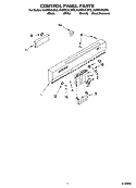 CONTROL PANEL PARTS Diagram and Parts List for KUDP01ILBT5  KitchenAid Dishwasher