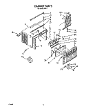 CABINET Diagram and Parts List for R511  Whirlpool Air Conditioner