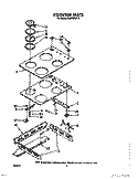 COOKTOP Diagram and Parts List for RS676PXV2  Whirlpool Range