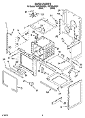 OVEN PARTS Diagram and Parts List for YGY398LXPB01  Whirlpool Range