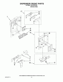 DISPENSER FRONT PARTS Diagram and Parts List for KSSC48QVS02  KitchenAid Refrigerator