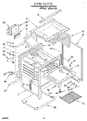 OVEN Diagram and Parts List for FGP335YW2  Roper Range
