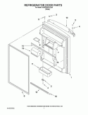 REFRIGERATOR DOOR PARTS Diagram and Parts List for 5GR2SHKXLQ05  Whirlpool Refrigerator