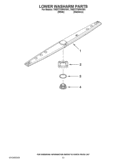 LOWER WASHARM PARTS Diagram and Parts List for 7WDT770PAYM1  Whirlpool Dishwasher