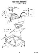 MACHINE BASE PARTS Diagram and Parts List for CAWS833ST0  Crosley Washer