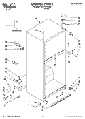 CABINET PARTS Diagram and Parts List for 5ET2WVKRQ02  Whirlpool Refrigerator