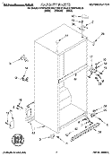 CABINET Diagram and Parts List for KTRS21KDAL02  KitchenAid Refrigerator