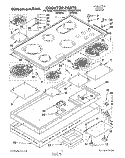 SECTION Diagram and Parts List for KECN567YBL0  KitchenAid Cooktop