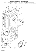 REFRIGERATOR LINER PARTS Diagram and Parts List for KSRS25FTBT00  KitchenAid Refrigerator