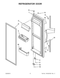 REFRIGERATOR DOOR Diagram and Parts List for ED2VHEXVB01  Whirlpool Refrigerator