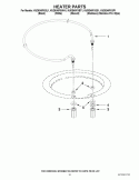 HEATER PARTS Diagram and Parts List for KUDE40FXWH1  KitchenAid Dishwasher