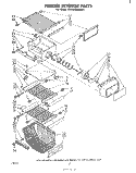 FREEZER INTERIOR Diagram and Parts List for ED25SMXLWR1  Whirlpool Refrigerator