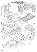 SHELF Diagram and Parts List for KTRS19MDAL00  KitchenAid Refrigerator