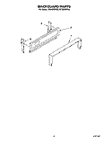 BACKGUARD Diagram and Parts List for SF3000SRN6  Whirlpool Range